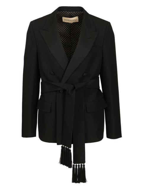 Valentino Valentino Garavani Men Virgin Wool Blazer With Belt