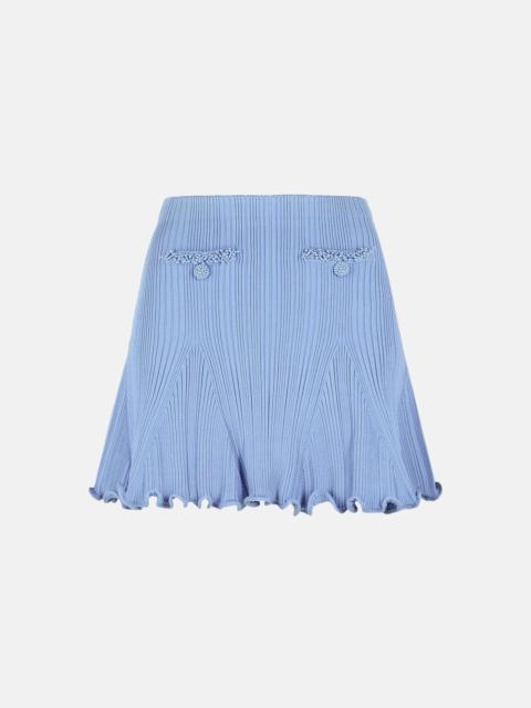 self-portrait 'PEARL' SKIRT IN LIGHT BLUE VISCOSE BLEND