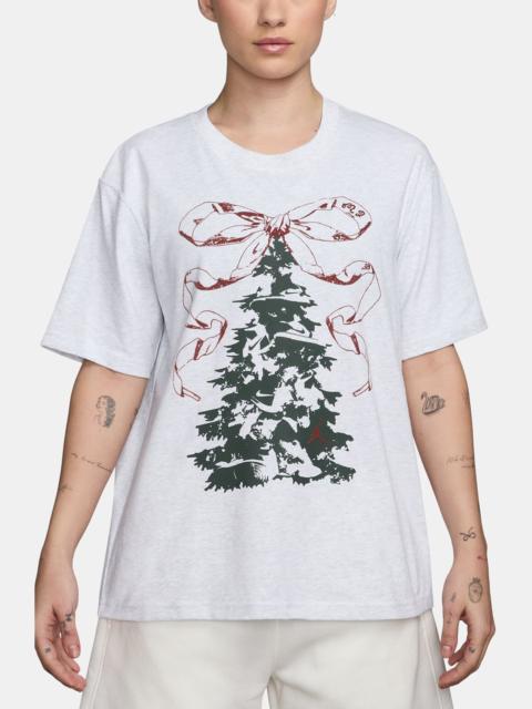 Jordan Jordan Christmas Tree Graphic T-Shirt in Birch Heather/Midnight Green at Nordstrom