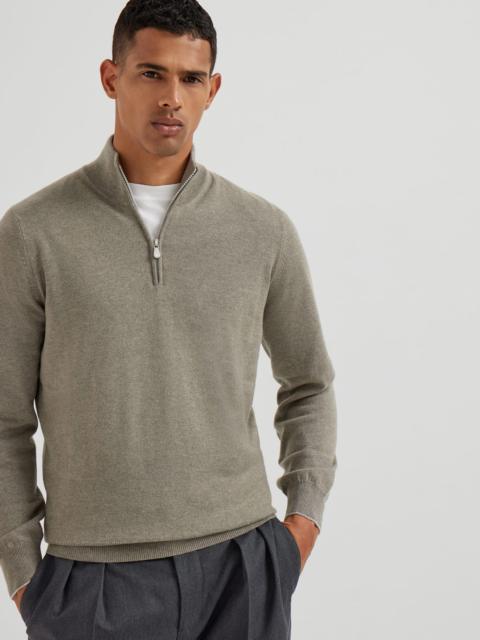 Brunello Cucinelli Cashmere sweater with half zip
