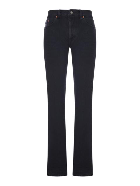 SAINT LAURENT Saint Laurent Women Straight Jeans In Authentic Denim