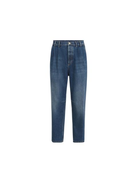 Brunello Cucinelli Brunello Cucinelli Blue Denim - Loose-Fit Jeans Men