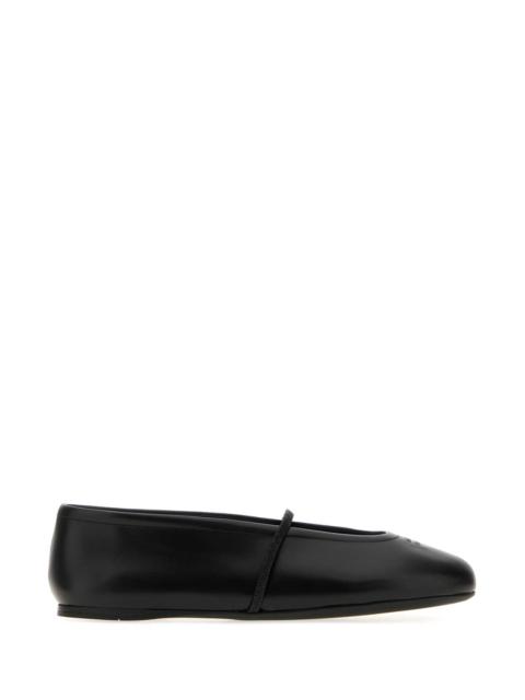 Miu Miu Miu Miu Women Black Leather Ballerinas