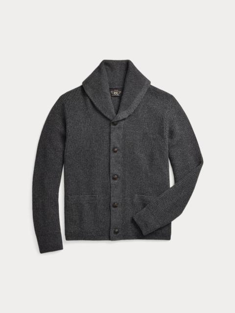 RRL by Ralph Lauren Waffle-Knit Cashmere Shawl Cardigan