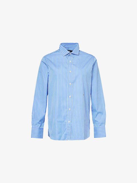 Classic Stripe Long-Sleeve Cotton Shirt