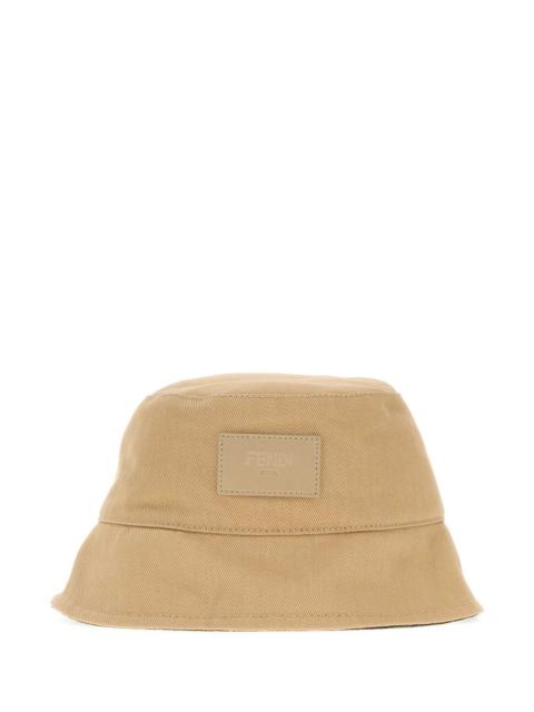 FENDI Fendi Men Beige Cotton Bucket Hat