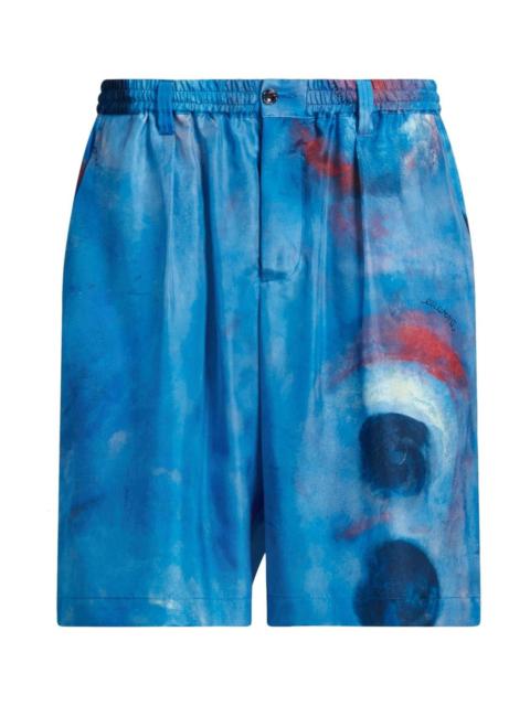 Marni PAINTERLY-PRINT SILK SHORTS