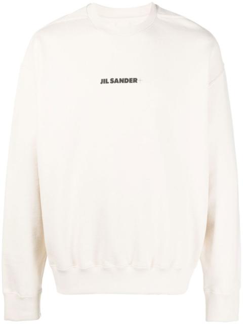 Jil Sander logo-print crew neck sweatshirt | farfetch