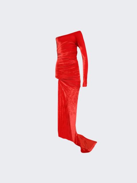 BALENCIAGA Asymmetric Dress Red