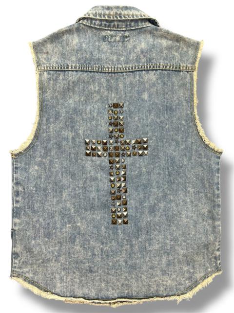 Very Rare - Ungrid Dirty Distressed Studded Denim Vest