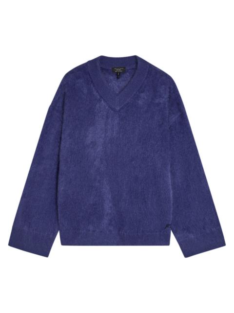 rag & bone Rag & Bone Jada V-neck Brushed Cashmere Jumper