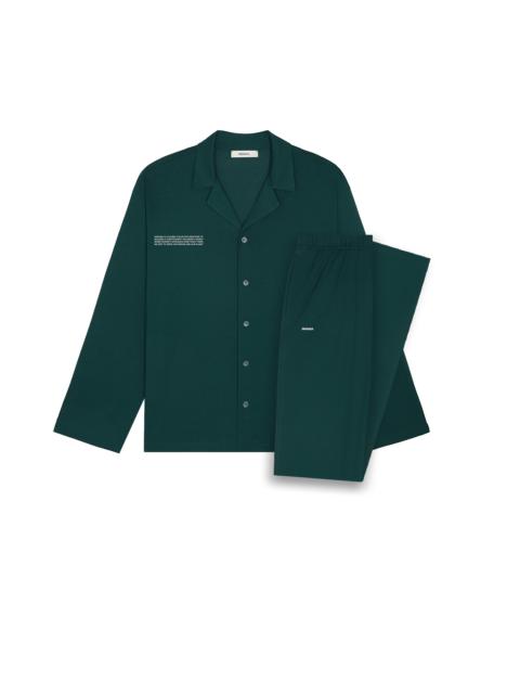 PANGAIA Mens 365 Lightweight Long Pyjama Set - Foliage Green