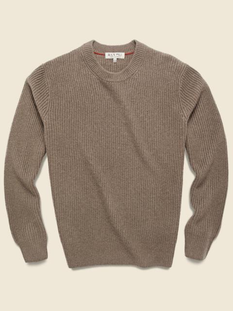 ALEX MILL Cashmere Jordan Sweater - Walnut