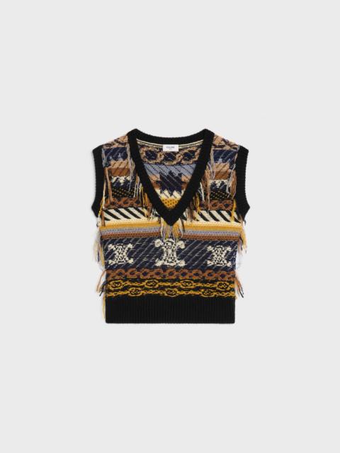 CELINE top IN jacquard cashmere