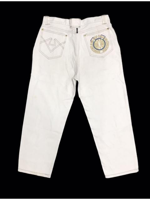 Giovanni Valentino denim Big Logo embroidery jeans pants