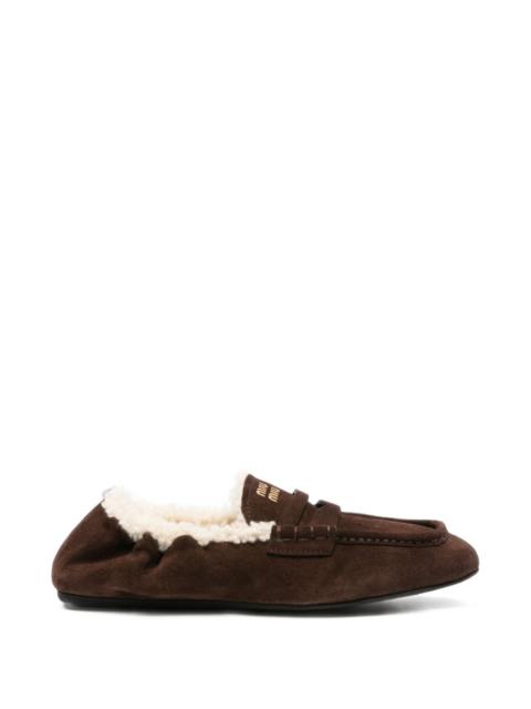 Miu Miu Miu Miu Women Ruches Leather Loafers