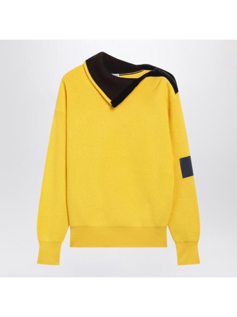 Loewe Loewe Yellow Wool Sweater With Zip Detail Women