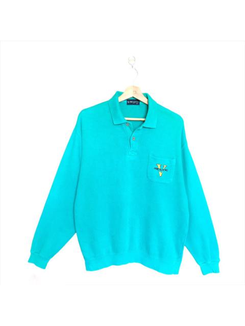 Other Designers Gianni Valentino - Vintage Andre Valentino Button Up Crewneck Sweatshirt Size L