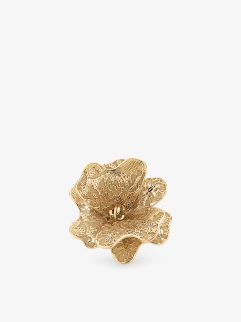 JIMMY CHOO Maxi Corsage Ring
Gold Finish Metal Corsage Ring