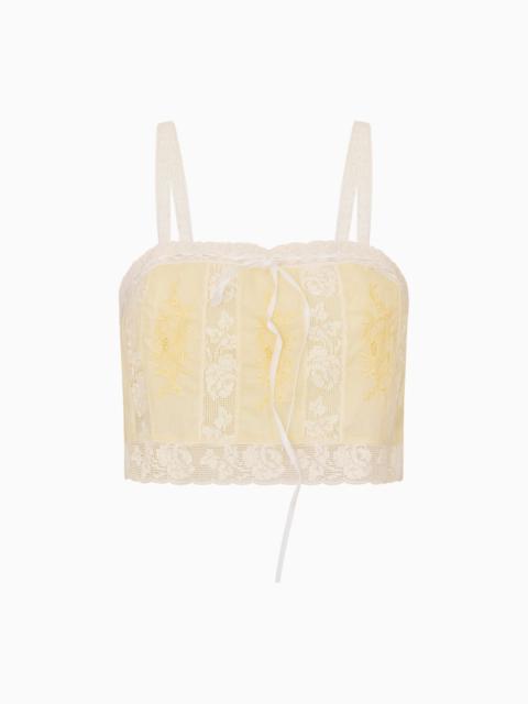 LoveShackFancy Quince Cotton Victorian Crop Top