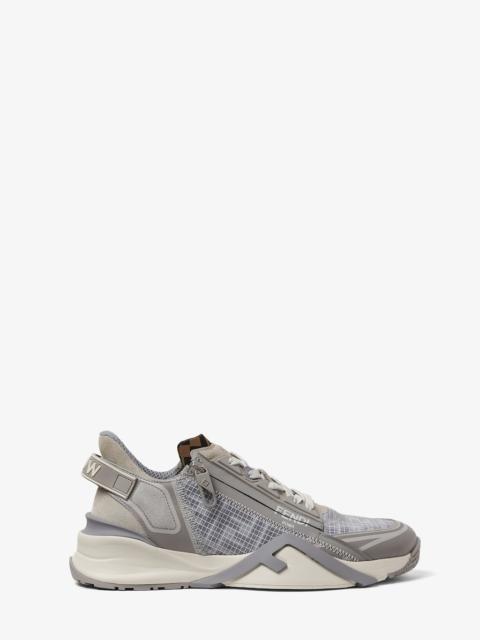 FENDI Fendi Flow Sneakers Gray FF technical mesh and suede running sneakers