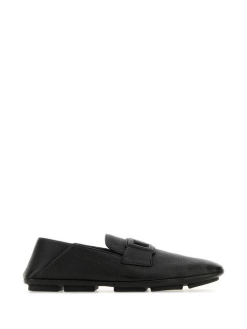 Dolce & Gabbana Man Black Leather Driver Loafers