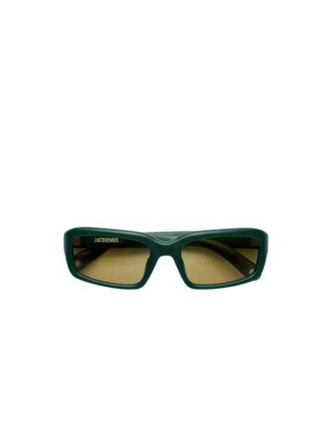 JACQUEMUS X LINDA FARROW MARINO SUNGLASSES (GREEN/SILVER)
