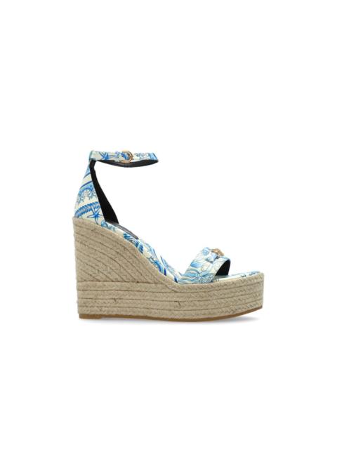 VERSACE VERSACE Women's Blue Wedge Sandals New And Authentic (Women'