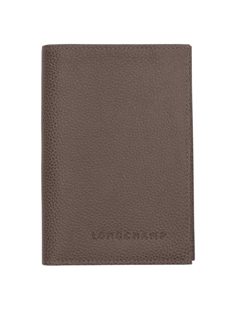 Longchamp Le Foulonné Passport cover Taupe - Leather
