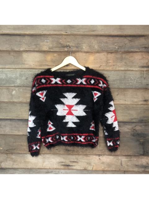 Other Designers Japanese Brand - Gorce black Shag Shaggy Fur Mohair Knitwear #B579