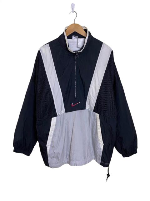 Nike Vintage NIKE Big Logo Mesh Half Zip Windbreaker Jacket