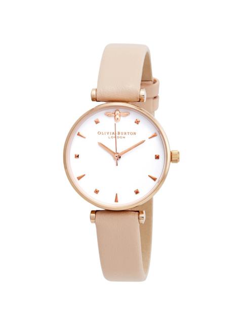 Other Designers Olivia Burton Queen Bee White Dial Ladies Watch OB16AM95