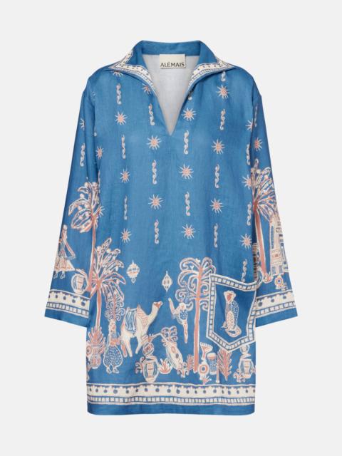 ALÉMAIS Acacia printed linen minidress