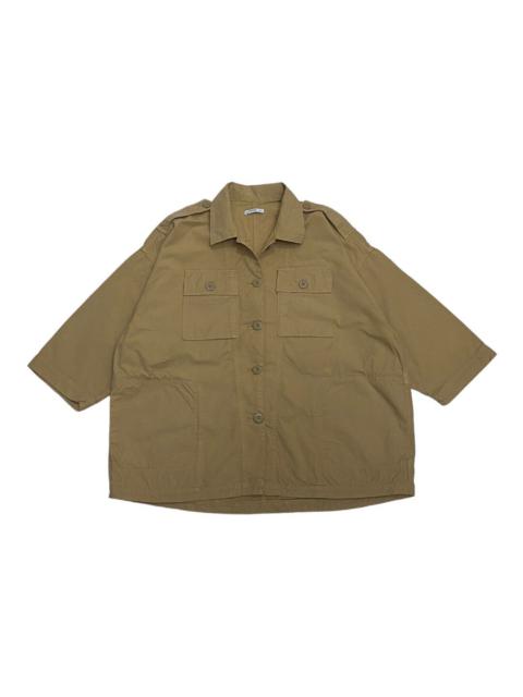 Other Designers ARCHIVE GAP KHAKI MULTI POCKET HANTEN OVERSIZED BUTTON SHIRT
