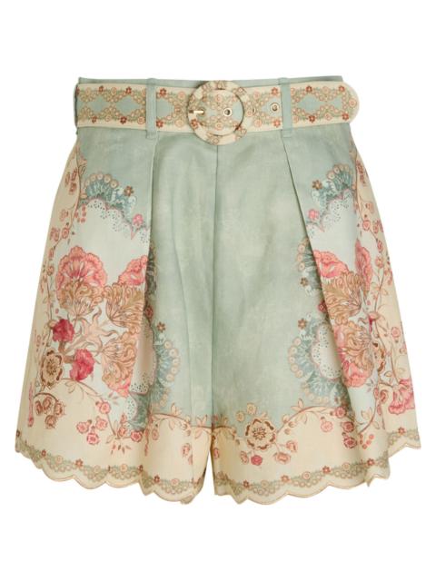 Zimmermann Zimmermann Daylight Tuck Printed Linen Shorts
