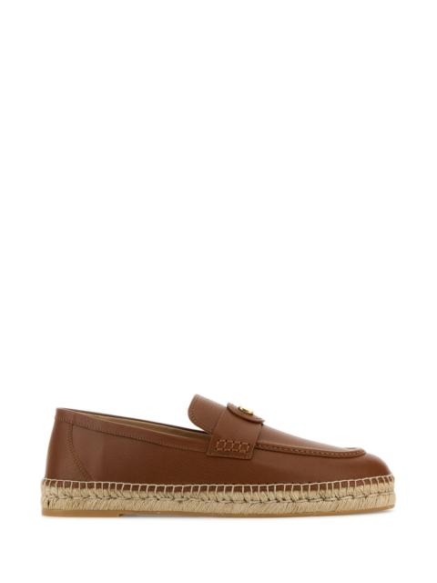 Valentino Caramel leather VLogo espadrilles