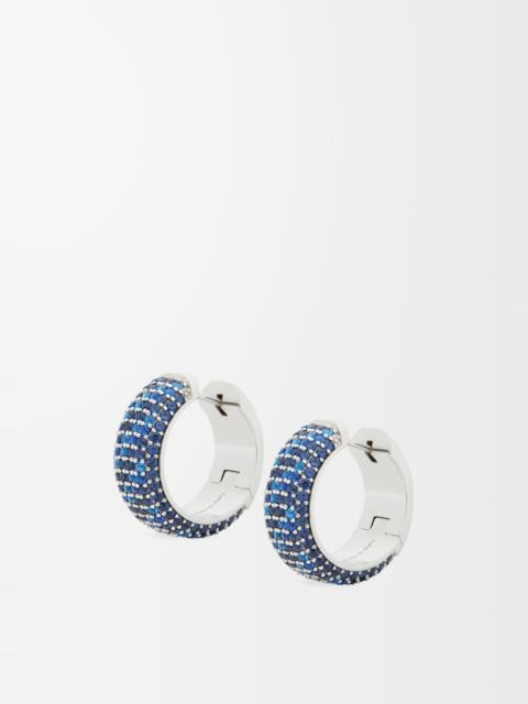 Loewe Pavé hoop earrings in sterling silver and crystals