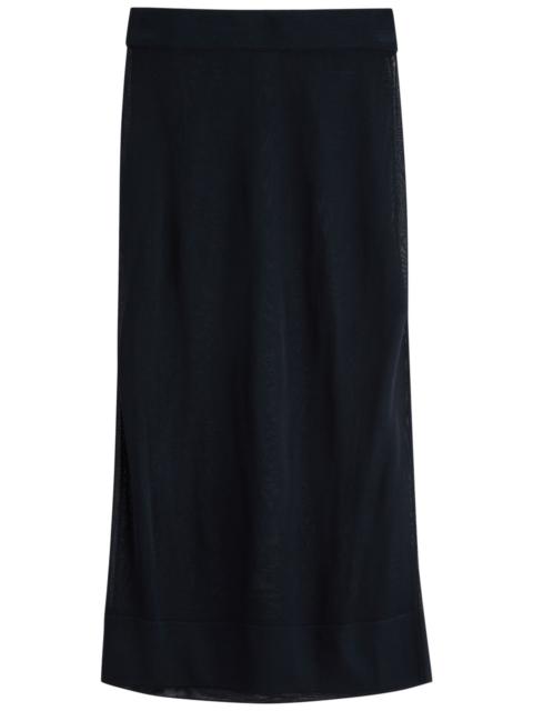 SAINT LAURENT Saint Laurent Semi-sheer Knitted Midi Skirt