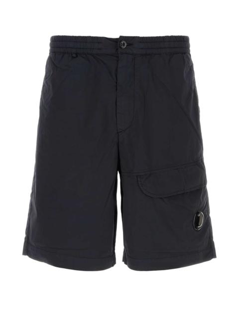 C.P. Company C.P. Company Men Midnight Blue Stretch Cotton Blend Bermuda Shorts