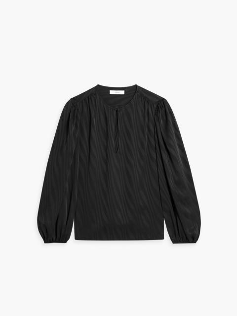 FRAME Satin-jacquard blouse