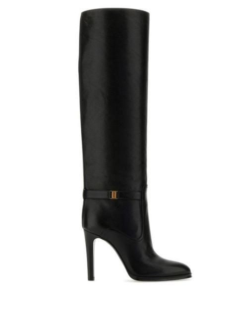 Saint Laurent Woman Black Leather Diane Boots