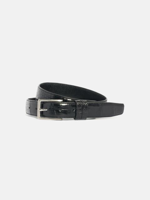 J. PRESS MADE IN USA BLACK CROCODILE BELT