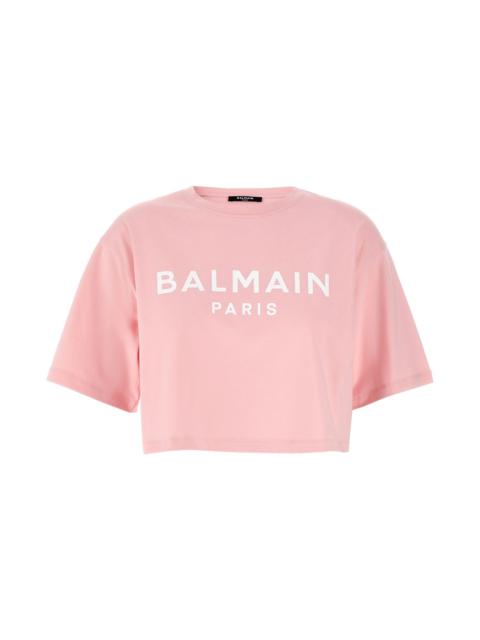 Balmain Logo crop T-shirt