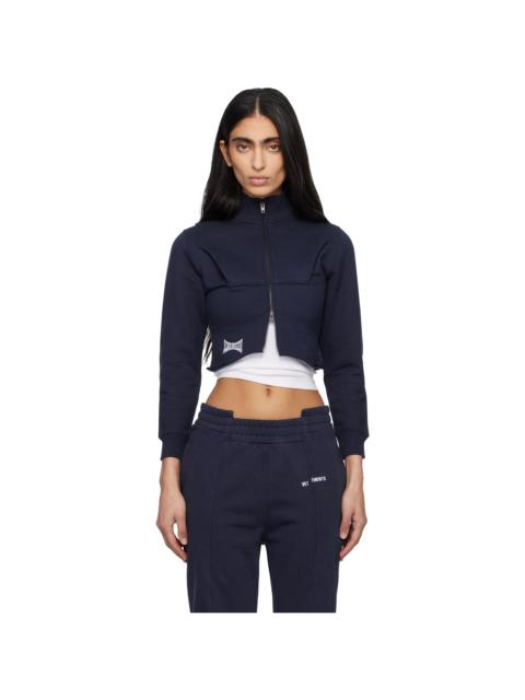 VETEMENTS Navy Upside Down Zip Track Jacket