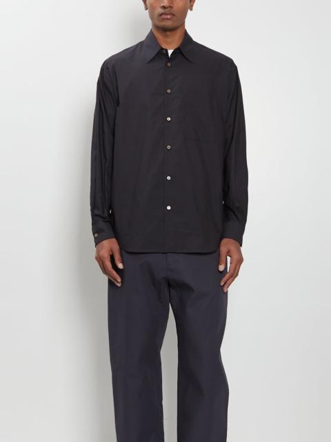 Lemaire Regular Cotton Silk Shirt — Squid Ink