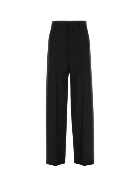 BALENCIAGA Balenciaga Women Black Wool Wide-Leg Pant