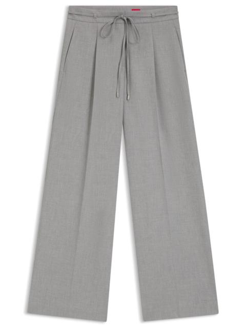 HUGO REGULAR-FIT TROUSERS WITH WIDE LEG