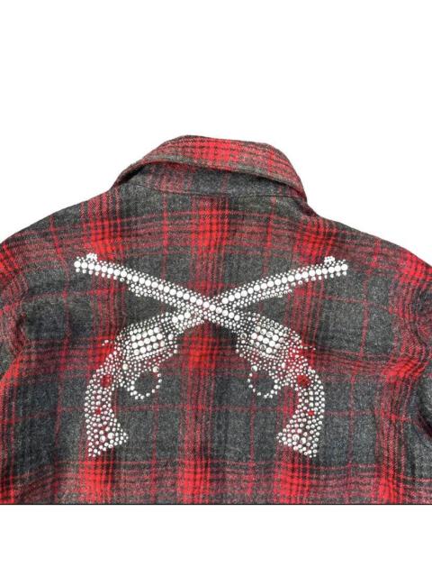 mastermind JAPAN Roarguns Peace Maker swarovski rhinestone Wool Shirt Jacket