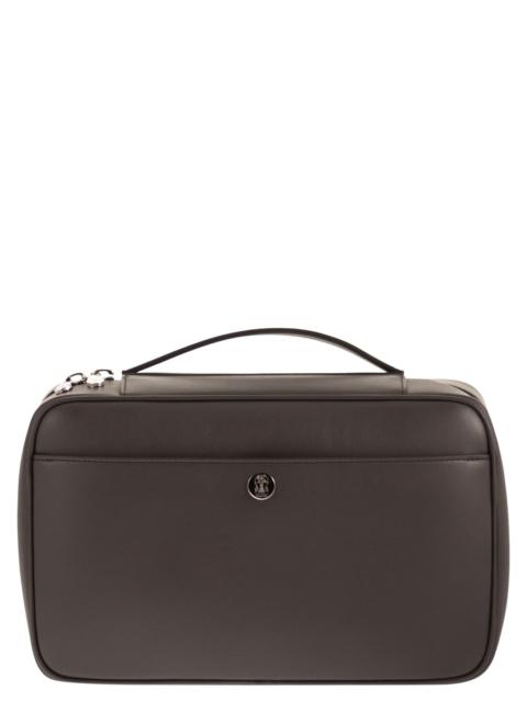 Brunello Cucinelli Brunello Cucinelli Men Smooth Leather Beauty Case With Logo