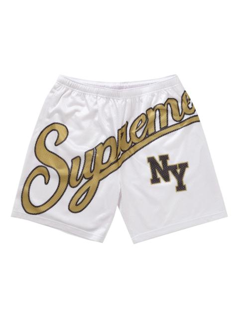 Supreme Supreme Big Script Mesh Short White